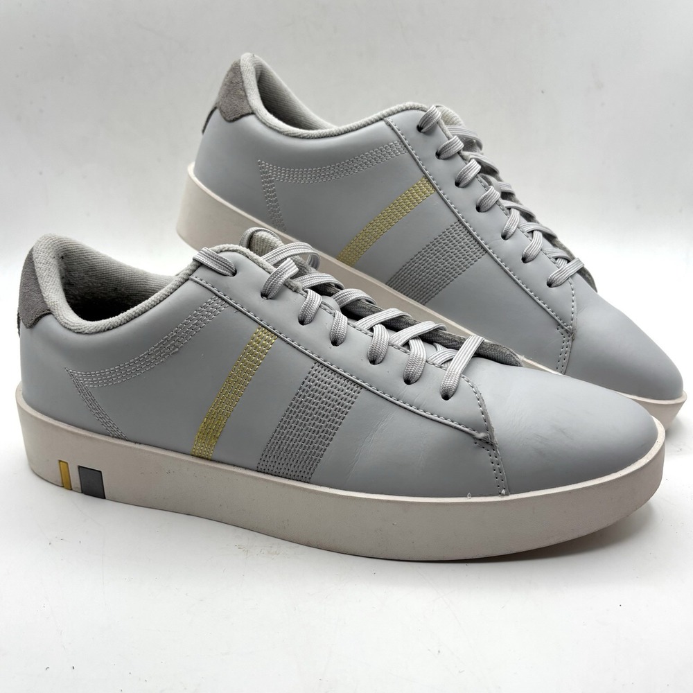 Ben Sherman White Canvas Sneakers BSMBOXWL-0559 Men's Size 9.5 Memory Foam